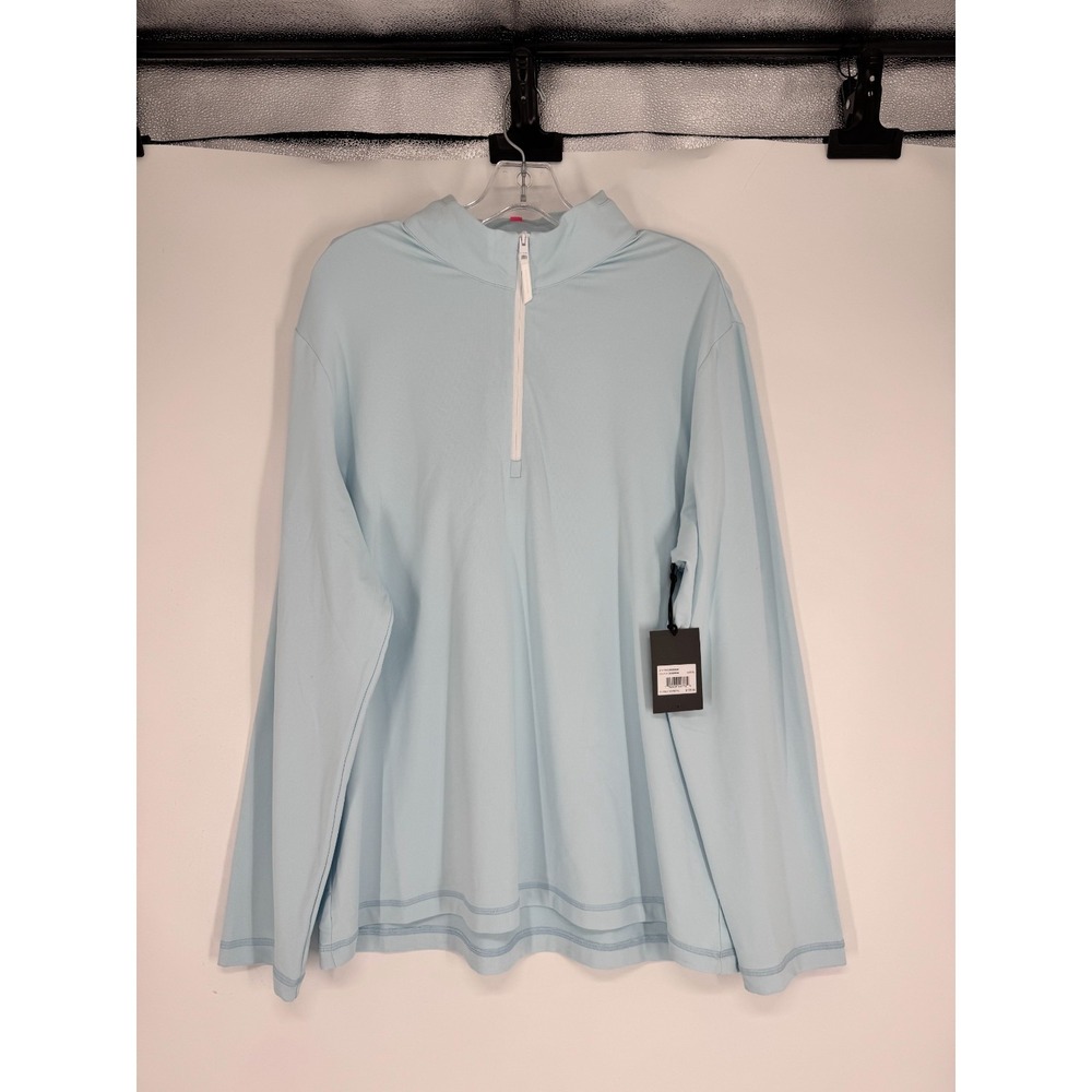 G Fore Daybreak Quarter 1/4 Zip Pullover Mens XL Golf Performance Light Blue